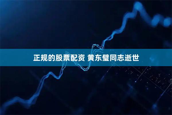 正规的股票配资 黄东璧同志逝世