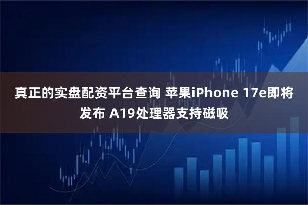 真正的实盘配资平台查询 苹果iPhone 17e即将发布 A19处理器支持磁吸